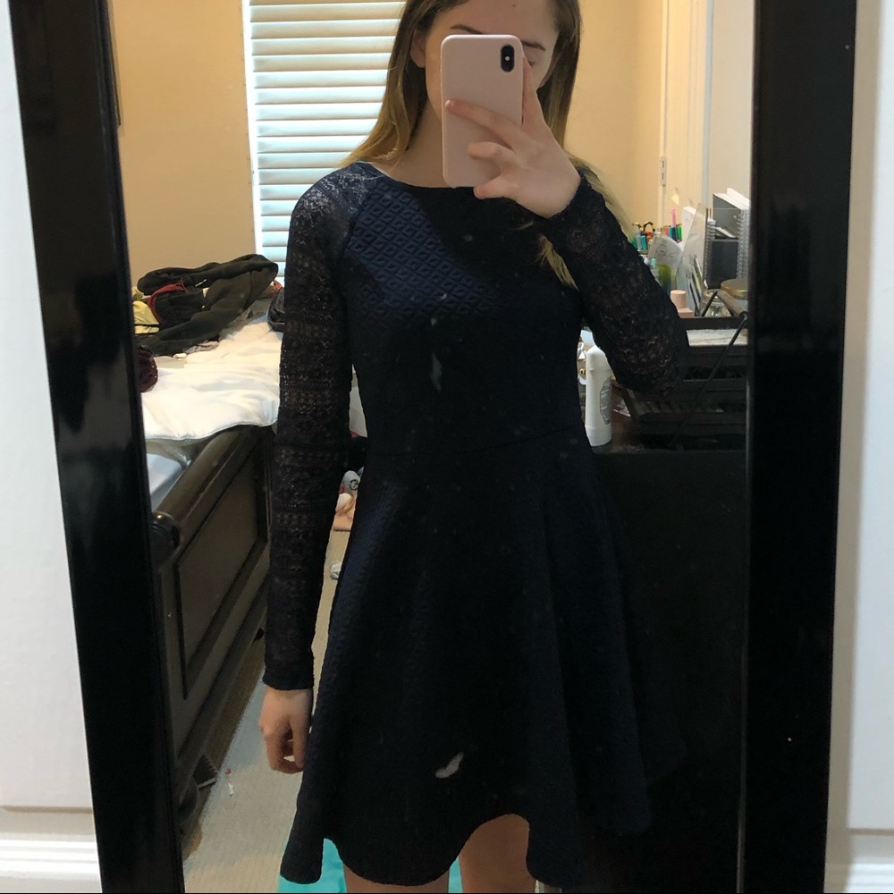 Navy long sleeve dress
